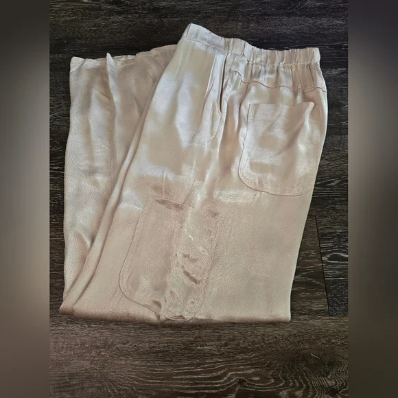 Central Park West rose gold Wide Leg Pants with High Waist Design size L - Picture 12 of 15